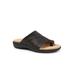 Wide Width Women's Regina Sandal by Trotters in Black (Size 8 W)