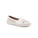 Wide Width Women's Rory Flat by Trotters in White Silver (Size 11 W)