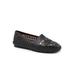 Wide Width Women's Rory Flat by Trotters in Black Platinum (Size 7 W)