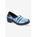 Wide Width Women's Laurie Slip On by Easy Street in Multi Metallic Stripes (Size 7 W)