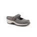 Extra Wide Width Women's Arcadia Adjustable Clog by SoftWalk in Grey (Size 8 1/2 WW)