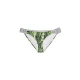 Volcom Swimsuit Bottoms: Green Animal Print Swimwear - Women's Size Large - Print Wash