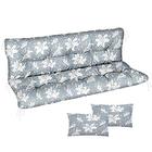 Garden Swing Hammock Seat Bench Cushion Waterproof 150x50x50 for Pallet Furniture Outdoor Patio Lounger Bench Pad with Backrest Garden Furniture, Lilies [133]