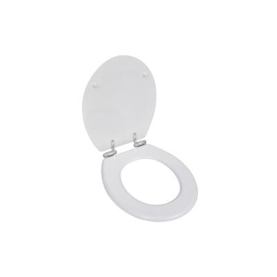 vidaXL Toilettensitz MDF Deckel mit Absenkautomatik Design Weiß