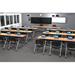 TeamWORK Tables 26 Person Training Meeting Seminar 14 Piece Tables Set Wood/Steel in Brown/Gray | 30 H x 72 W x 24 D in | Wayfair 5732