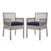 Havenside Home Golovin Dining Armchair Patio Wicker Rattan Set of 2