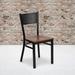 Flash Furniture Victoria Grid Back Metal Restaurant Chair in Black | 33.25 H x 17.25 W x 17.25 D in | Wayfair XU-DG-60115-GRD-CHYW-GG