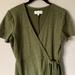 Madewell Dresses | Madewell Dress (Short Sleeve) Wrap Dress - Army Green Textured | Color: Green | Size: S