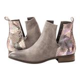 Anthropologie Shoes | Anthro Coconuts By Matisse Maverick Iridescent Snakeskin Bootie 7.5 | Color: Gray/Purple | Size: 7.5