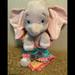 Disney Toys | Disney Babies Dumbo 10" Plush Stuffed Animal With Baby Lovey Security Blanket | Color: Gray | Size: None
