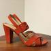 J. Crew Shoes | J. Crew Red Orange Patent Leather Strap Heels Size 9 234 | Color: Orange/Red | Size: 9