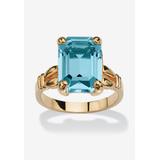 Women's Yellow Gold Plated Simulated Birthstone Ring by PalmBeach Jewelry in December (Size 9)