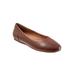 Wide Width Women's Shiraz Flat by SoftWalk in Cognac (Size 12 W)