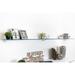 Wade Logan® Arriella Bracket Shelf 3.0 H x 60.0 W x 10.0 D in Glass/Metal in White | 3" H x 48" W x 10" D | Wayfair