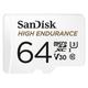 Sandisk Microsdxc High Endurance Monitoring 64Gb, Class 10, 100Mb/S + Sd-Adapter