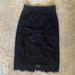 J. Crew Skirts | J. Crew Black Lace Pencil Skirt | Color: Black | Size: 00