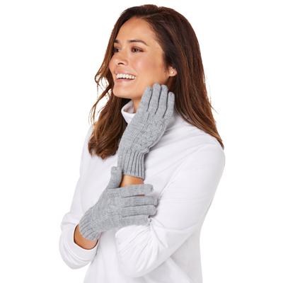 Women's Cable-Knit Gloves by Accessories For All i...