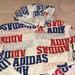 Adidas Shirts & Tops | Adidas Long Sleeved Hoodie Hooded Tee Logo Red White And Blue M | Color: Red/White | Size: Mb