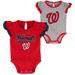 Girls Newborn Red/Heathered Gray Washington Nationals Scream & Shout Two-Pack Bodysuit Set