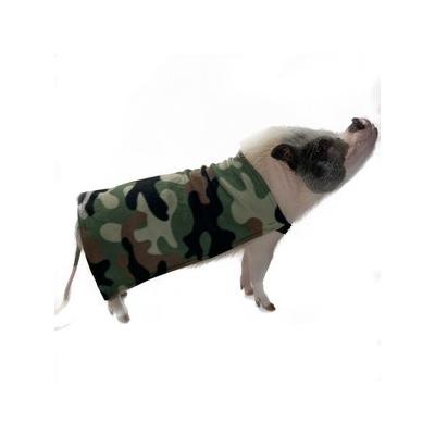 Morty's Pig Clothes Easy-on Elastic Fleece Cloak Dog, Cat & Horse Sweater, Camo, X-Large