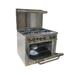 Cooler Depot Open Burner Single Oven Commercial Gas Range in Gray | 0 H x 0 W x 0 D in | Wayfair CD-R6