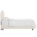 Skyline Furniture Morris Upholstered Standard Bed Metal in Black | 49 H x 74 W x 87 D in | Wayfair 910BEDZMWHT