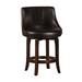 Darby Home Co Counter & Bar Stool Wood/Upholstered/Leather in Brown | 25 H in | Wayfair DRBH6021 47656015