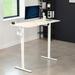 VIVO 55" x 24" Electric Sit Stand Desk, Height Adjustable Workstation (E155TB series) Wood/Metal in White/Brown | 55.1 W x 23.6 D in | Wayfair