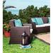 Red Barrel Studio® Outdoor Lounge Chair w/ Cushion Plastic in Brown | 33.46 H x 31.06 W x 30.24 D in | Wayfair 2DD440988EC34B90B3250E63CFA82460
