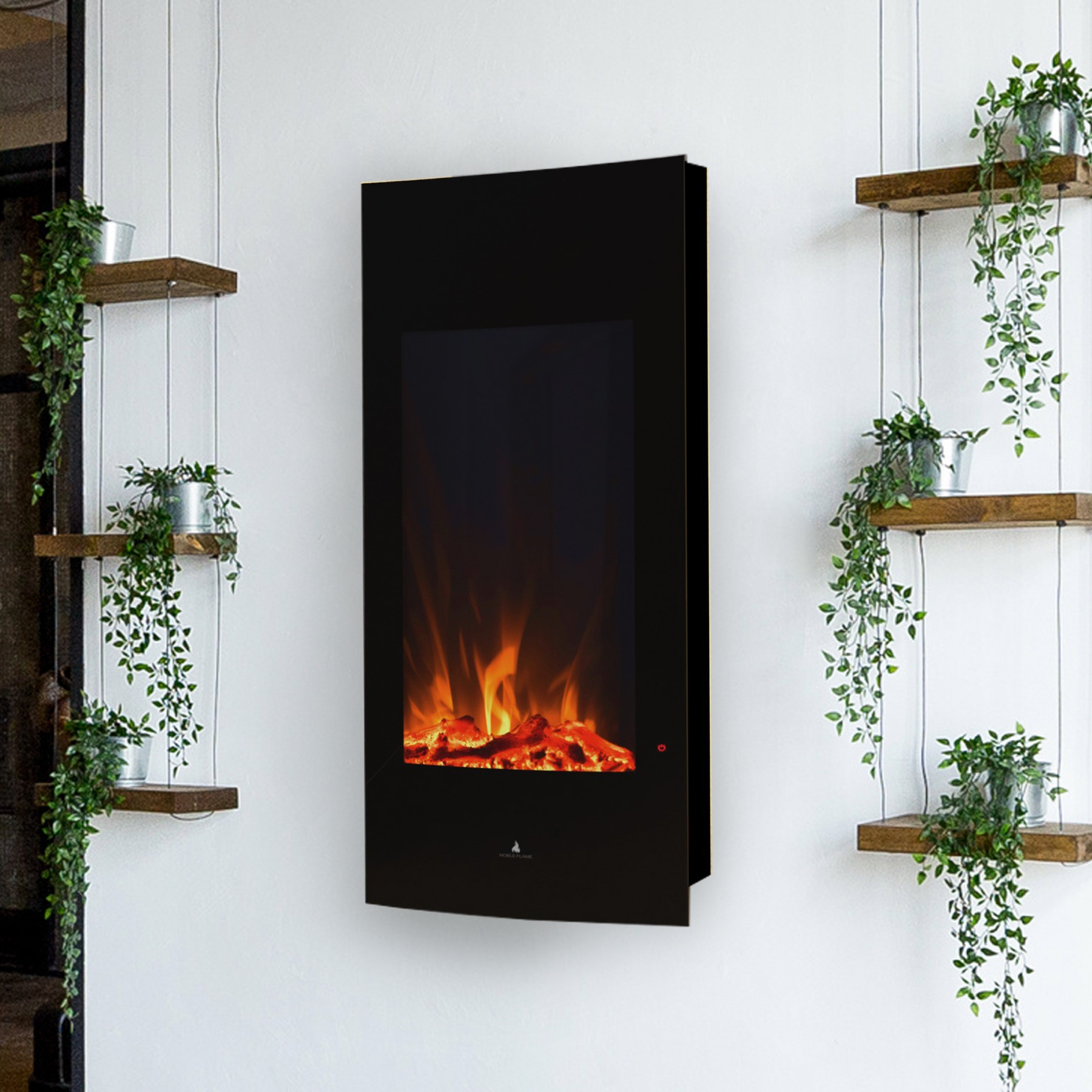 Noble Flame DETROIT V [vertikaler gewölbter Elektro-Wandkamin] Image