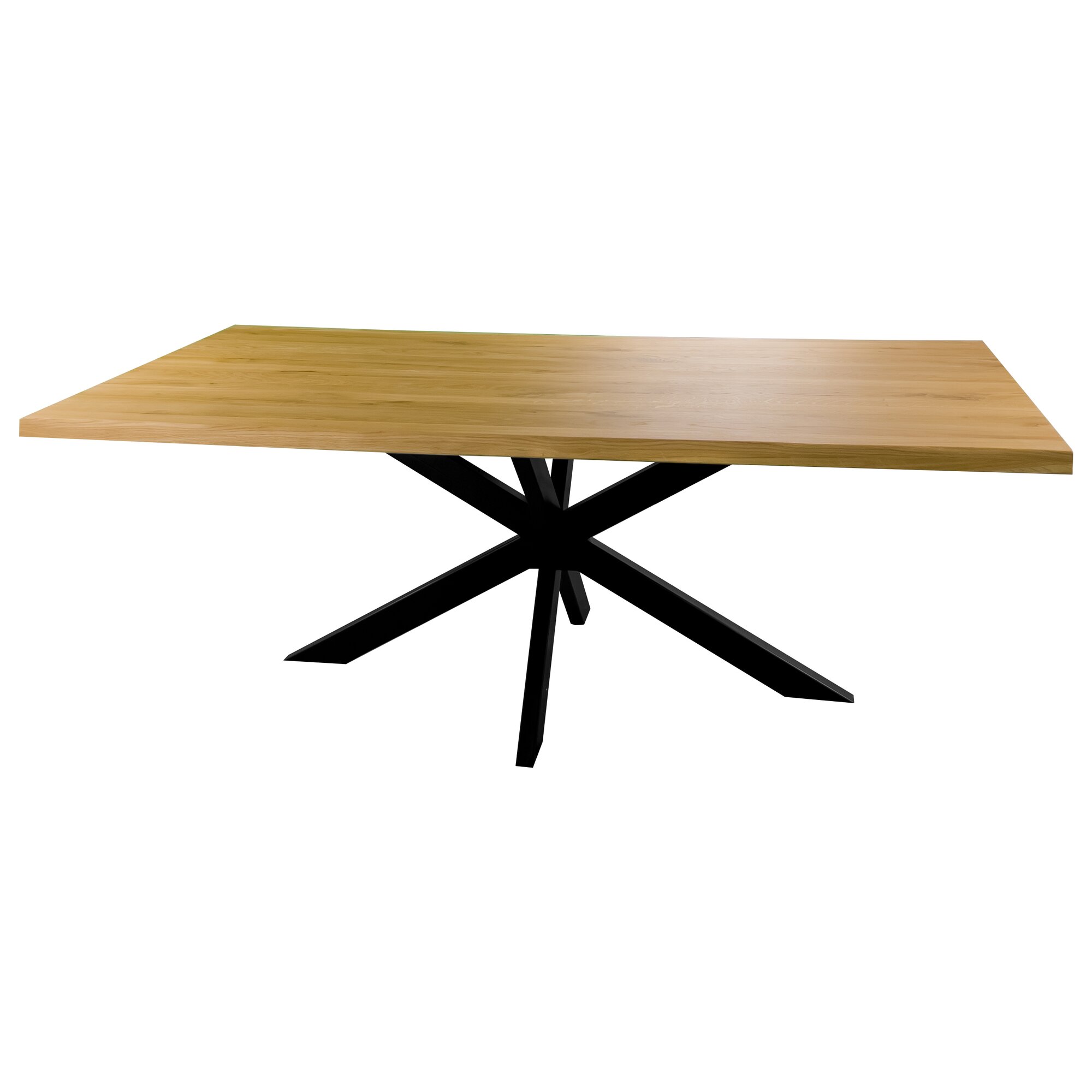 Massivholz »Fred double-X« Wildeiche Esstisch 180x90 cm / Wildeiche natur / Schweizer Kante