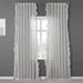 Exclusive Fabrics Faux Linen Ruffle Sheer Curtain (1 Panel)