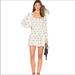 Free People Dresses | Free People Two Faces Printed Mini Peasant Dress Flower | Color: Blue/White | Size: Xs