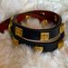 Tory Burch Jewelry | Authentic Tory Burch Black Leather And Gold Square Logo Wrap Bracelet | Color: Black/Gold | Size: Os