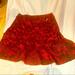Michael Kors Skirts | Mk Mini Flare Skirt Size Small With Side Zipper | Color: Brown/Red | Size: S