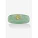 Women's 10K Yellow Gold Genuine Peridot And Green Genuine Jade Bezel Set Ring by PalmBeach Jewelry in Peridot (Size 10)