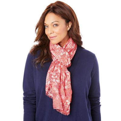 Women's Lightweight Scarf by Accessories For All in Soft Geranium Ditsy Patchwork