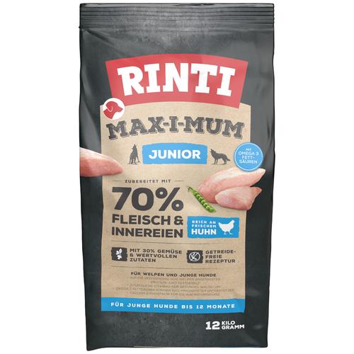 2x 12kg Rinti Max-i-mum Junior Huhn Hundetrockenfutter