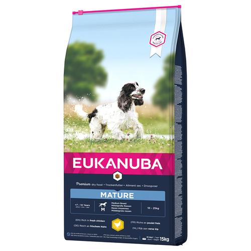 15kg Thriving Mature Medium Breed Huhn Eukanuba Hundefutter trocken