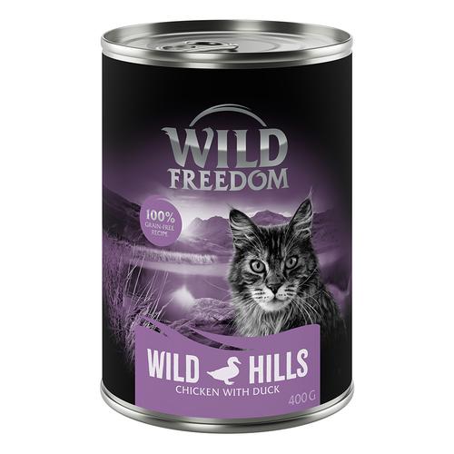 24 x 400 g Wild Hills - Ente & Huhn Wild Freedom Katzenfutter