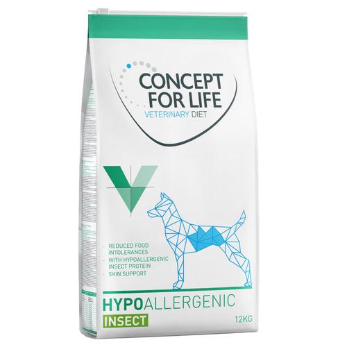 12 kg Hypoallergenic Insect Concept for Life Veterinary Diet Hundefutter trocken