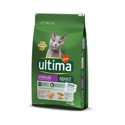 10kg Ultima Cat Sterilized Lachs & Gerste Katzentrockenfutter