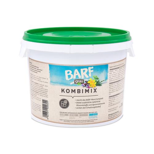 2 x 2 kg Grau BARF KombiMix Hund Futterergänzung