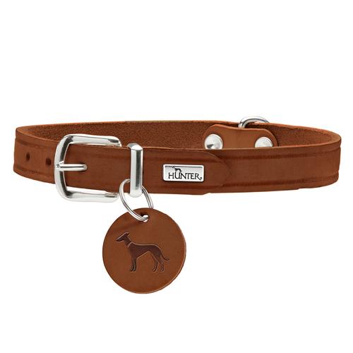 HUNTER Halsband Aalborg, cognac Größe S 32-38cm Halsumfang Hund