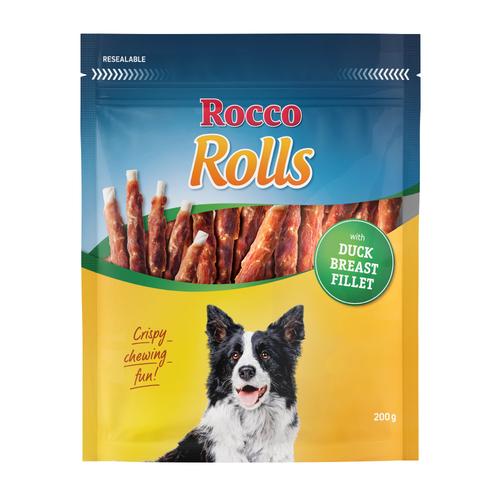 6x200 g Rocco Rolls Kaurollen - mit Entenbrust Hundesnacks