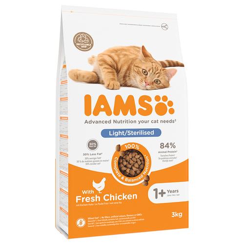 3kg Vitality: Adult Sterilised Huhn IAMS Katzenfutter Trocken zum Sonderpreis!