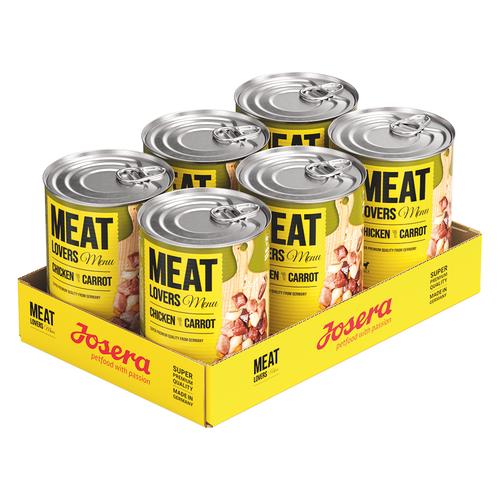 Sparpaket 12x400g Josera Meatlovers Menü Huhn & Karotte Hundefutter nass