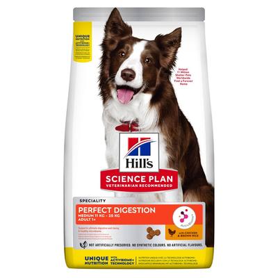 2x 14kg Hill's Science Plan Adult Perfect Digestion Medium Breed Hundefutter trocken