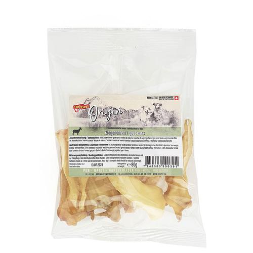 4x80g DeliBest Origin Ziegenohren Hundesnack