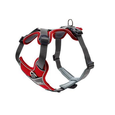 HUNTER Geschirr Divo, rot/grau S-M 52-68cm Hund